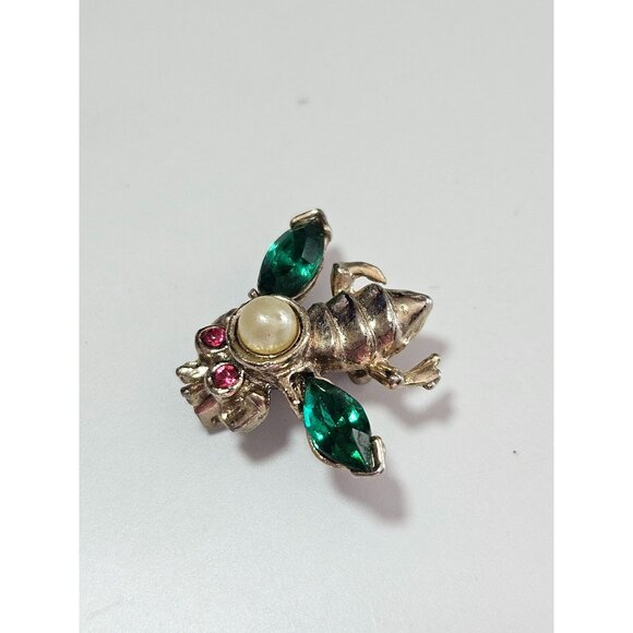 Gold tone vintage bee brooch - Picture 7 of 9